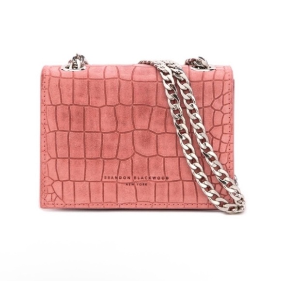 Brandon Blackwood Sophia Bag Pink Suede And Silver Hardware - Limited Edition - Picture 1 of 10